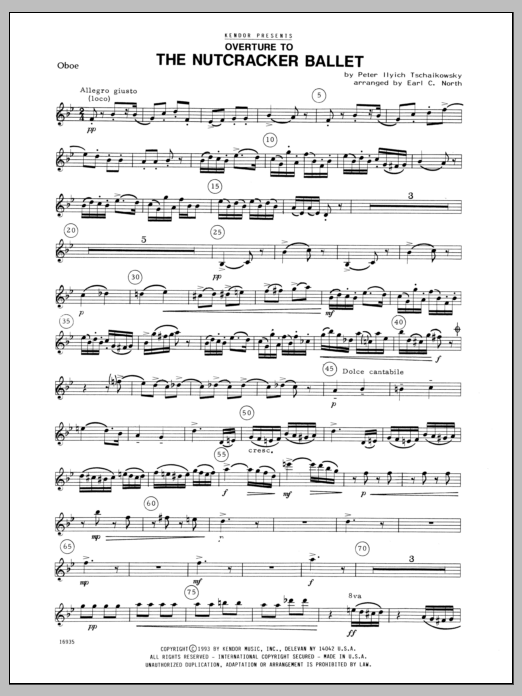 Overture To The Nutcracker Ballet - Oboe (Woodwind Ensemble) von North