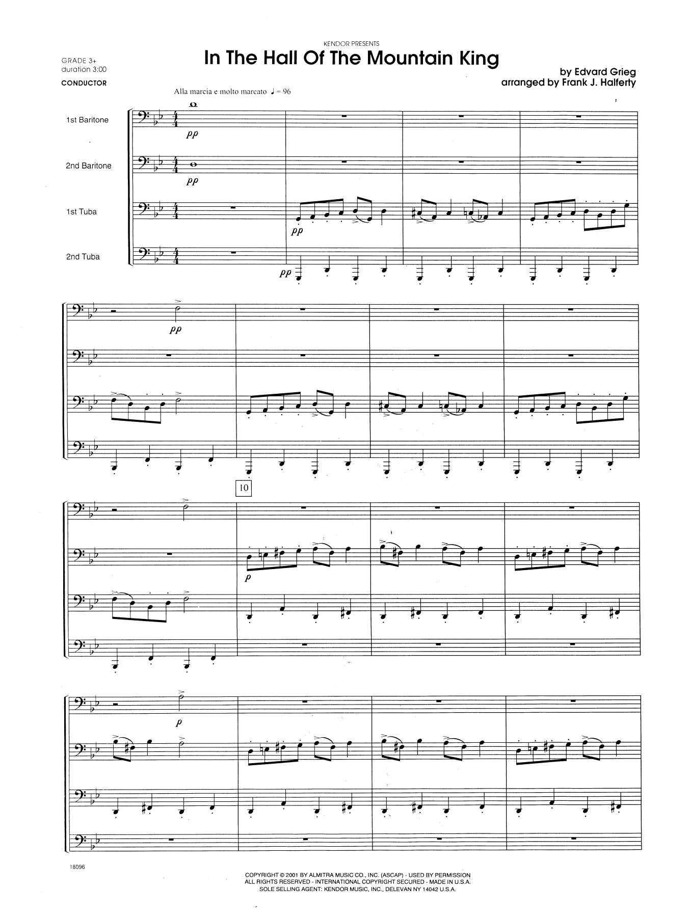 In the Hall of the Mountain King - Full Score (Brass Ensemble) von Halferty
