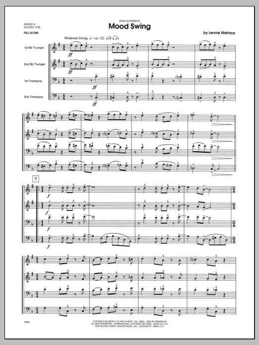 Mood Swing - Full Score (Brass Ensemble) von Niehaus