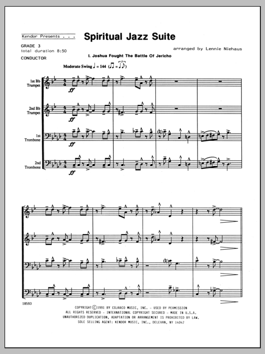 Spiritual Jazz Suite - Full Score (Brass Ensemble) von Niehaus