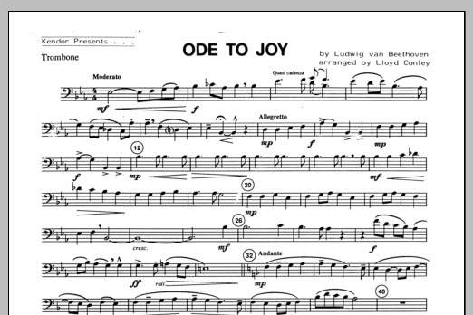 Ode To Joy - Trombone (Brass Ensemble) von Conley