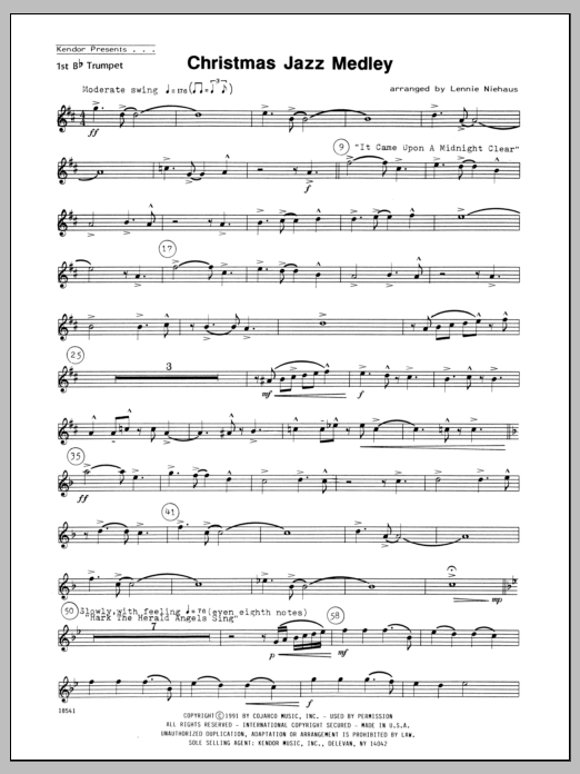 Christmas Jazz Medley - 1st Bb Trumpet (Brass Ensemble) von Niehaus