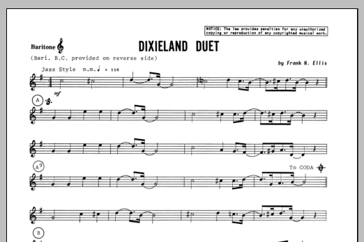 Dixieland Duet - Baritone T.C. (Brass Ensemble) von Ellis
