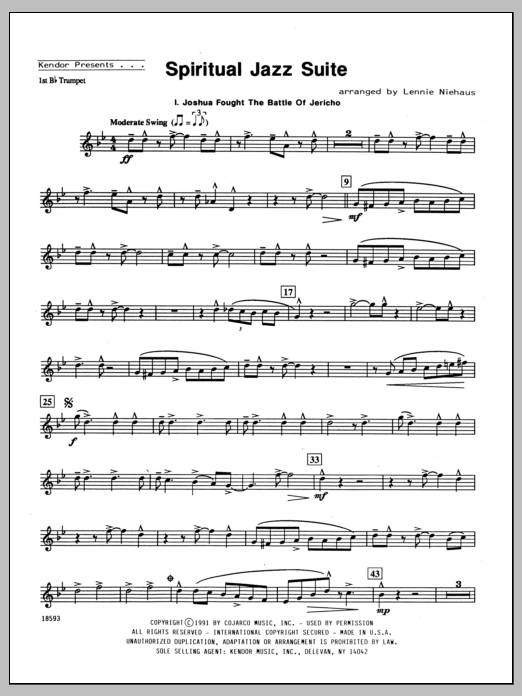 Spiritual Jazz Suite - 1st Bb Trumpet (Brass Ensemble) von Niehaus