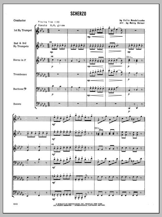 Scherzo - Full Score (Brass Ensemble) von Shiner