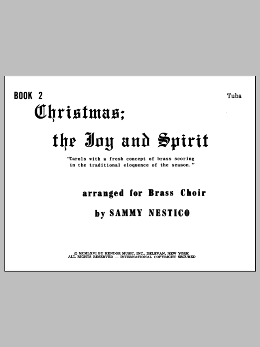 Christmas; The Joy & Spirit- Book 2/Tuba (Brass Ensemble) von Nestico