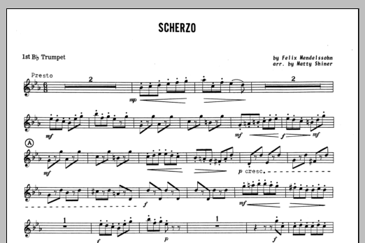 Scherzo - 1st Bb Trumpet (Brass Ensemble) von Shiner