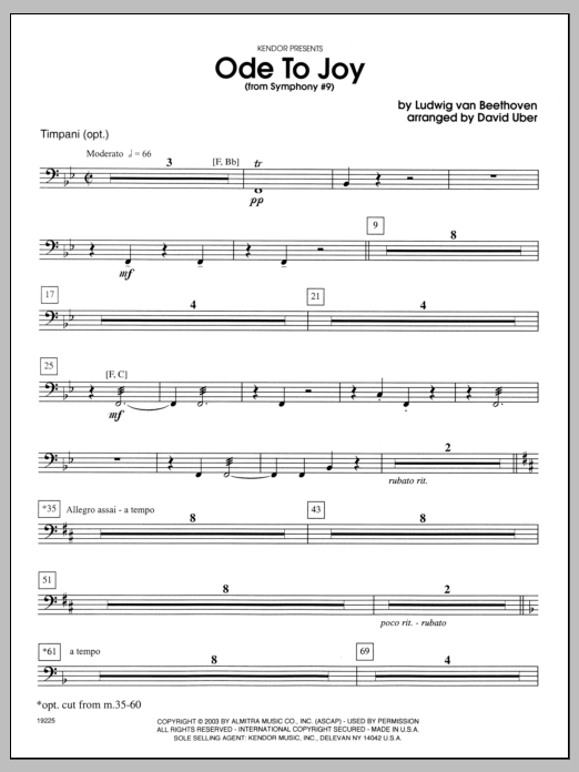 Ode To Joy (From Symphony #9) - Timpani (Brass Ensemble) von Uber