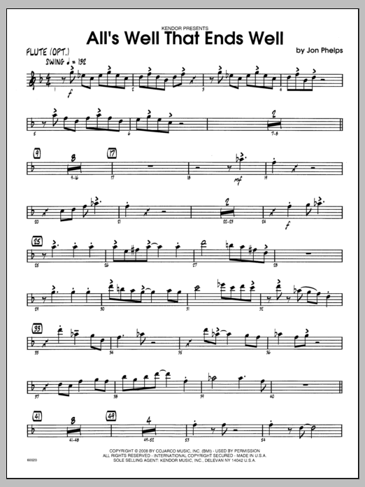 All's Well That Ends Well - Flute (Jazz Ensemble) von Phelps