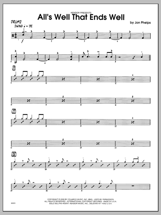 All's Well That Ends Well - Drums (Jazz Ensemble) von Phelps