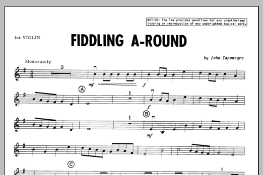 Fiddling A-Round - 1st Violin (Orchestra) von Caponegro
