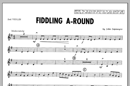 Fiddling A-Round - 2nd Violin (Orchestra) von Caponegro