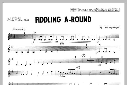Fiddling A-Round - 3rd Violin (Orchestra) von Caponegro