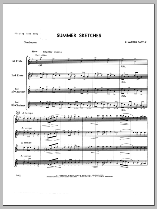 Summer Sketches - Full Score (Woodwind Ensemble) von Castle