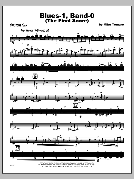Blues-1, Band-0 (The Final Score) - Baritone Sax (Jazz Ensemble) von Tomaro