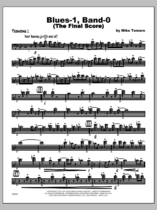 Blues-1, Band-0 (The Final Score) - Trombone 1 (Jazz Ensemble) von Tomaro