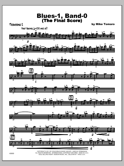 Blues-1, Band-0 (The Final Score) - Trombone 2 (Jazz Ensemble) von Tomaro
