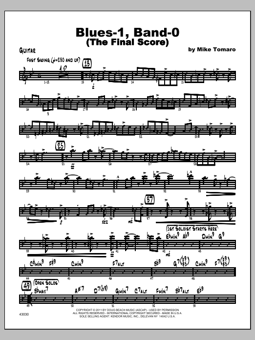 Blues-1, Band-0 (The Final Score) - Guitar (Jazz Ensemble) von Tomaro