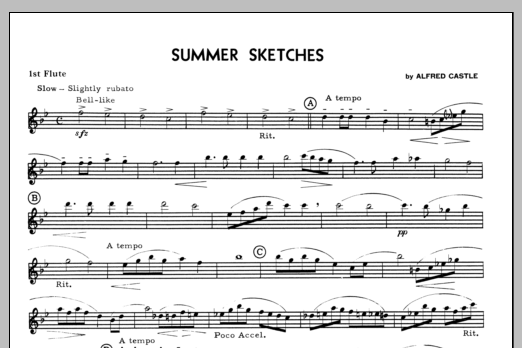 Summer Sketches - 1st Flute (Woodwind Ensemble) von Castle