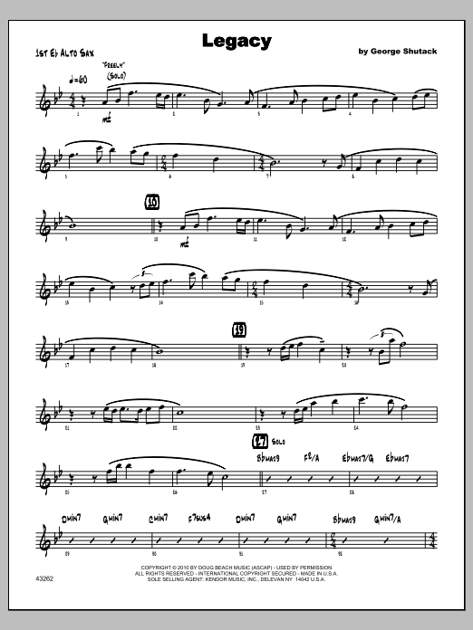 Legacy - Alto Sax 1 (Jazz Ensemble) von Shutack