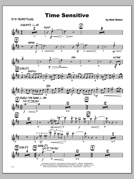 Time Sensitive - Trumpet 1 (Jazz Ensemble) von Slater