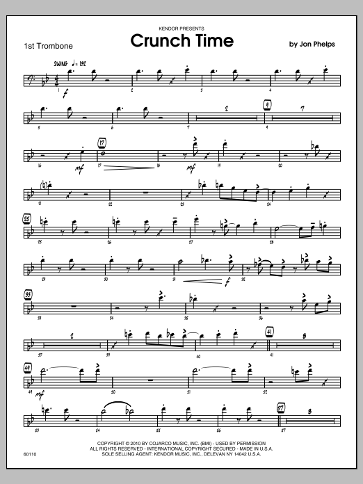 Crunch Time - Trombone 1 (Jazz Ensemble) von Phelps