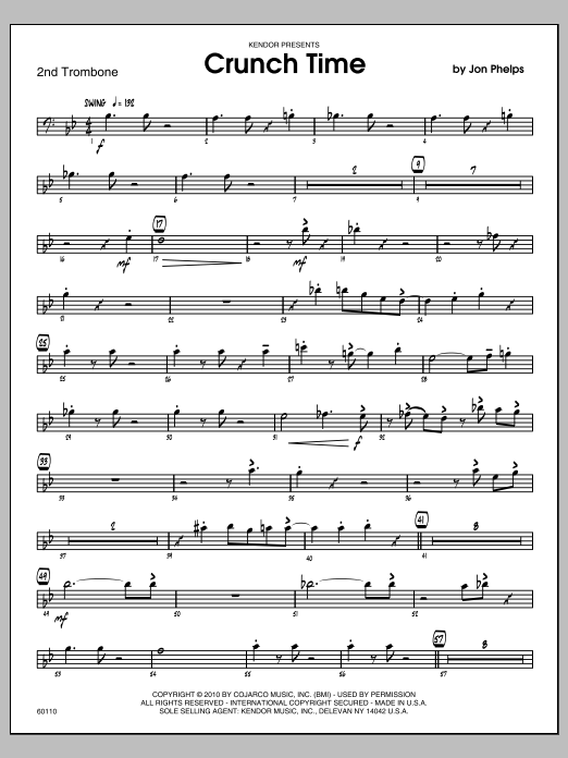 Crunch Time - Trombone 2 (Jazz Ensemble) von Phelps