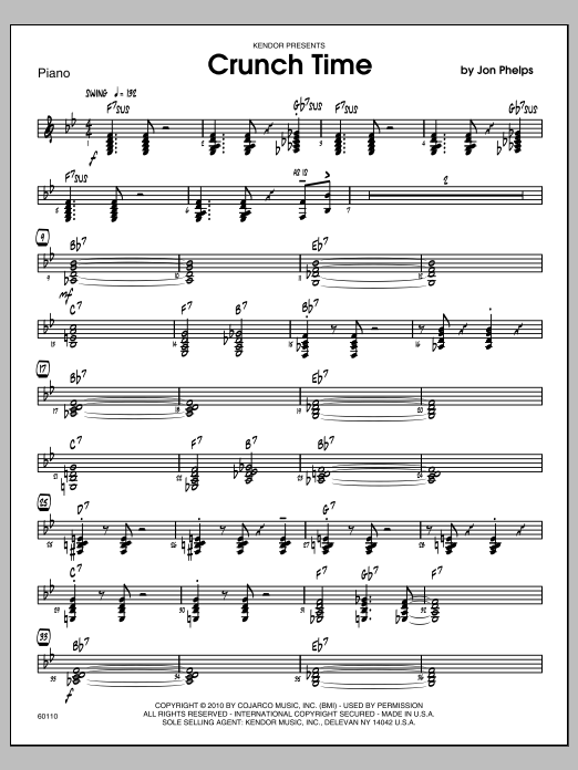 Crunch Time - Piano (Jazz Ensemble) von Phelps