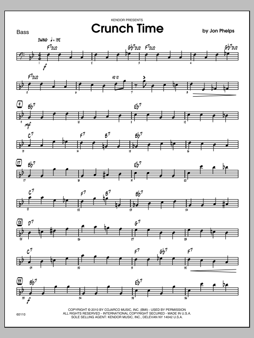 Crunch Time - Bass (Jazz Ensemble) von Phelps