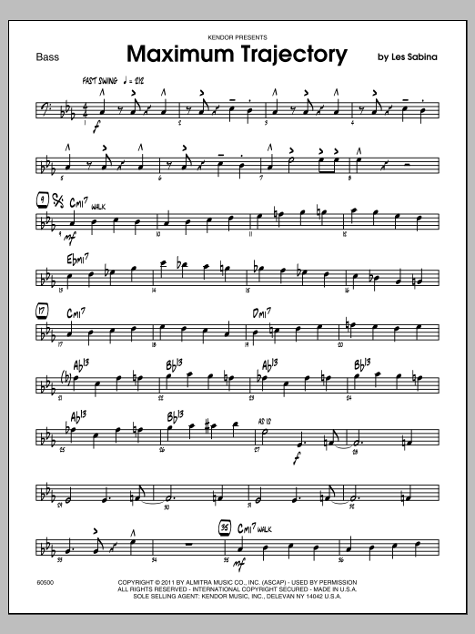 Maximum Trajectory - Bass (Jazz Ensemble) von Sabina