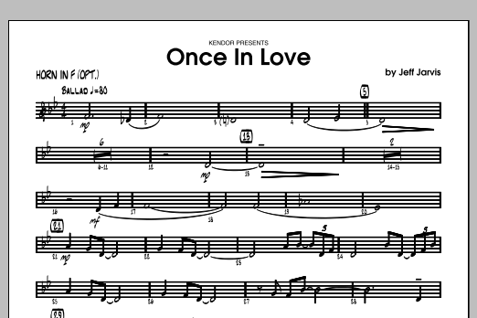 Once In Love - Horn in F (Jazz Ensemble) von Jarvis