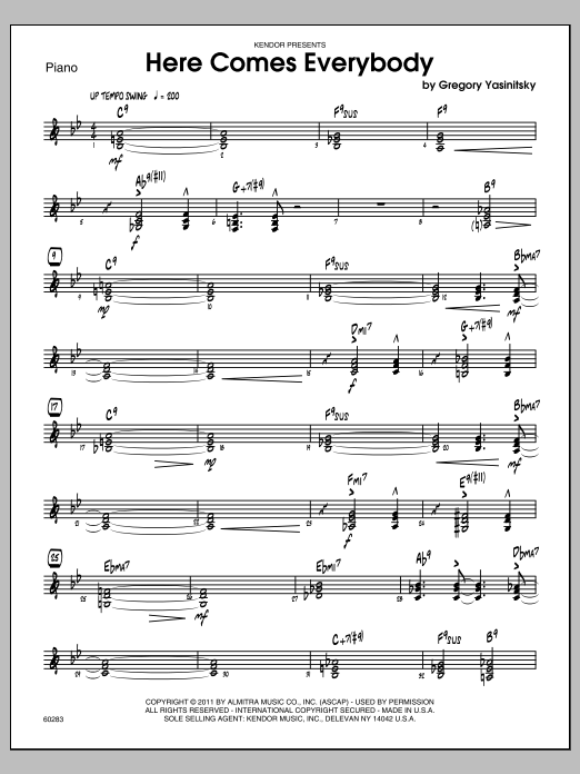 Here Comes Everybody - Piano (Jazz Ensemble) von Yasinitsky