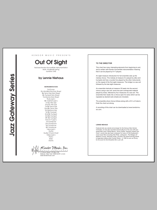 Out Of Sight - Full Score (Jazz Ensemble) von Niehaus