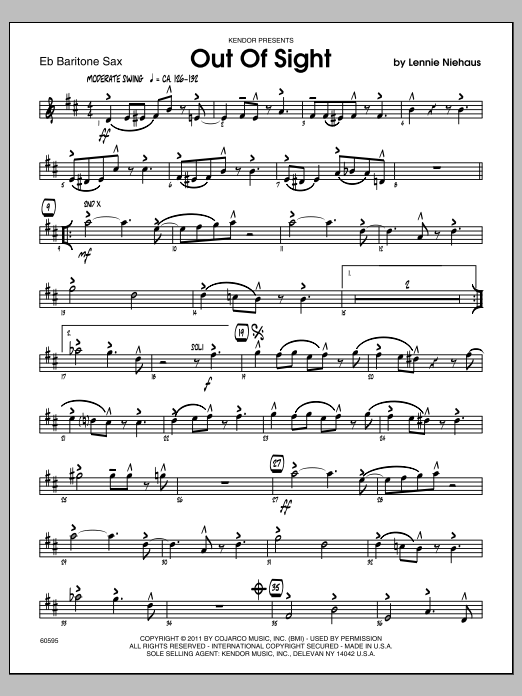 Out Of Sight - Baritone Sax (Jazz Ensemble) von Niehaus