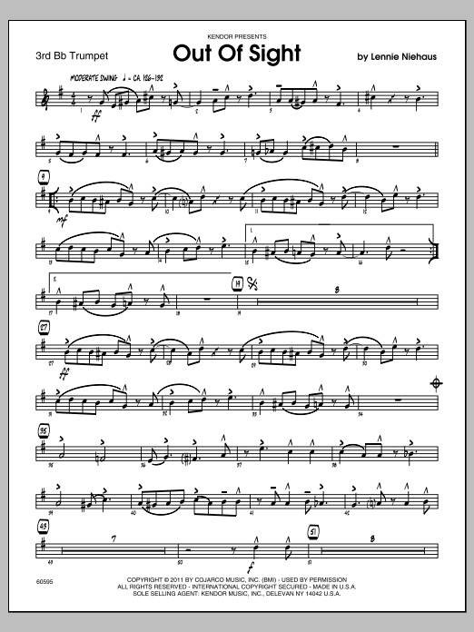 Out Of Sight - 3rd Bb Trumpet (Jazz Ensemble) von Niehaus