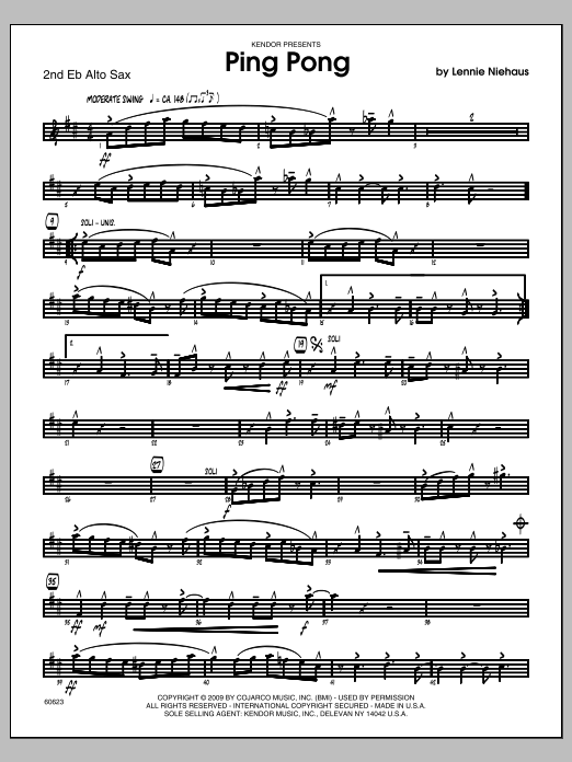 Ping Pong - Alto Sax 2 (Jazz Ensemble) von Niehaus