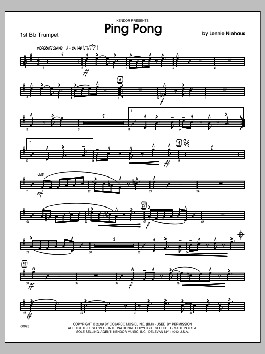 Ping Pong - 1st Bb Trumpet (Jazz Ensemble) von Niehaus