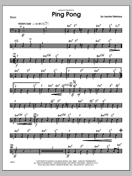 Ping Pong - Bass (Jazz Ensemble) von Niehaus