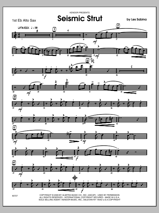 Seismic Strut - Alto Sax 1 (Jazz Ensemble) von Les Sabina