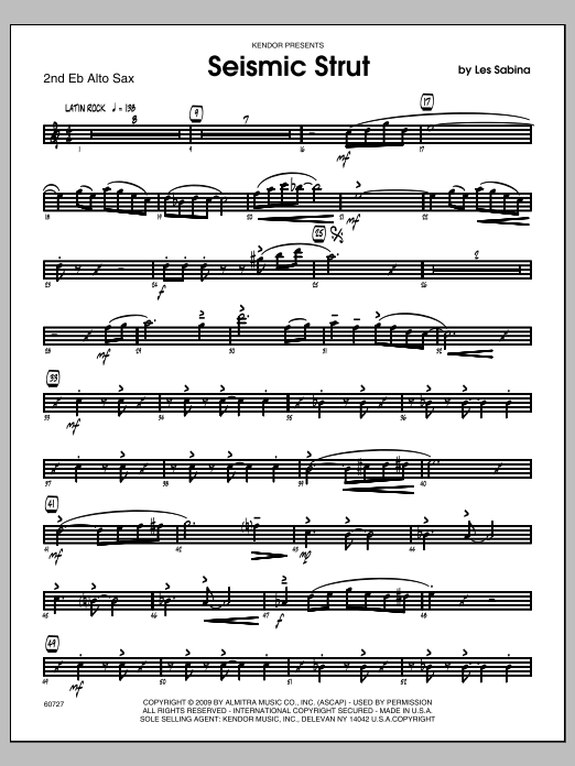 Seismic Strut - Alto Sax 2 (Jazz Ensemble) von Les Sabina