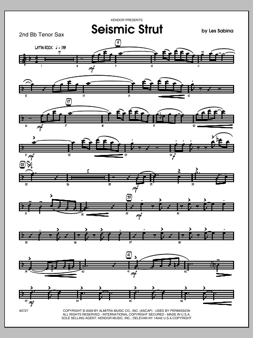 Seismic Strut - Tenor Sax 2 (Jazz Ensemble) von Les Sabina
