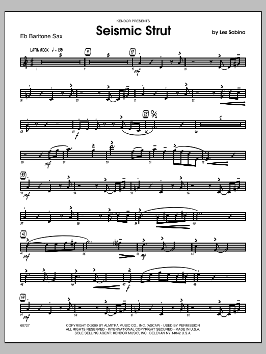 Seismic Strut - Baritone Sax (Jazz Ensemble) von Les Sabina