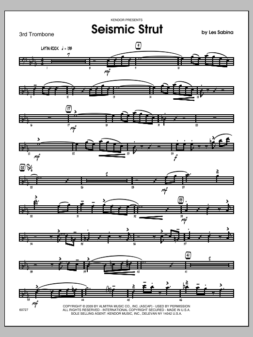 Seismic Strut - Trombone 3 (Jazz Ensemble) von Les Sabina