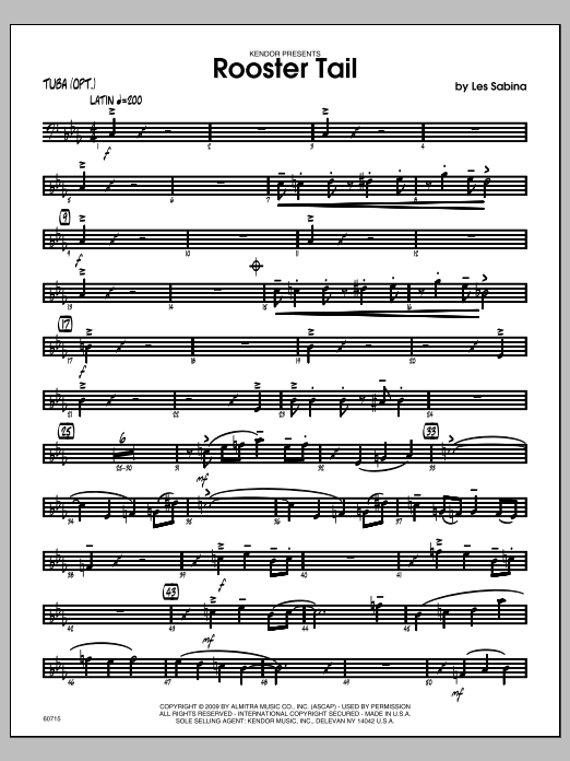 Rooster Tail - Tuba (Jazz Ensemble) von Les Sabina
