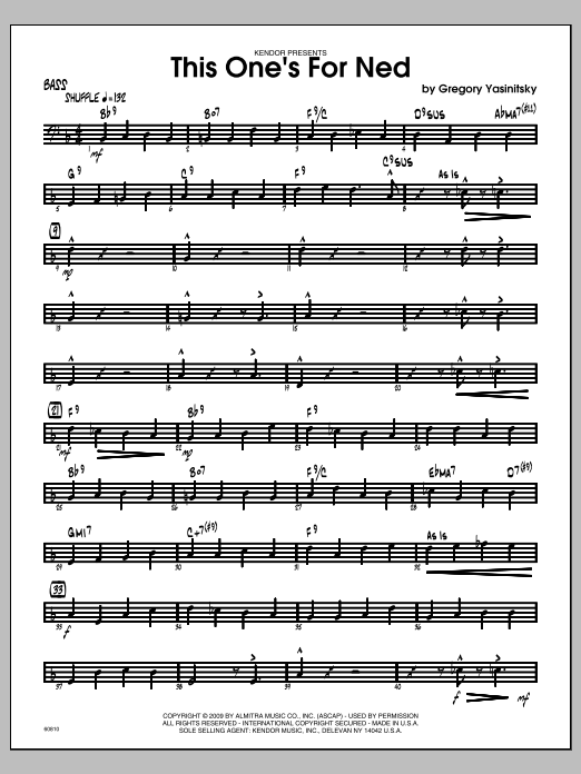 This One's For Ned - Bass (Jazz Ensemble) von Yasinitsky