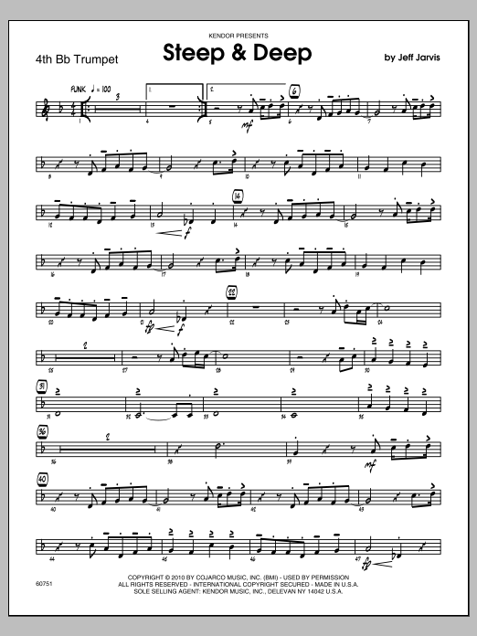 Steep & Deep - 4th Bb Trumpet (Jazz Ensemble) von Jarvis