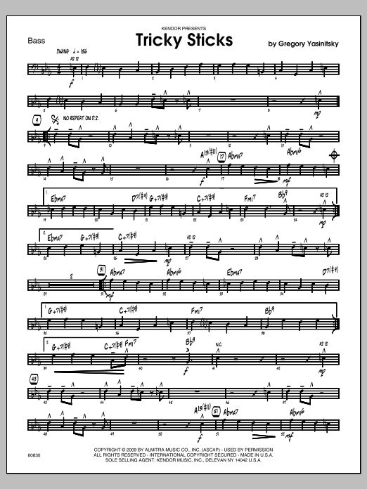 Tricky Sticks - Bass (Jazz Ensemble) von Yasinitsky