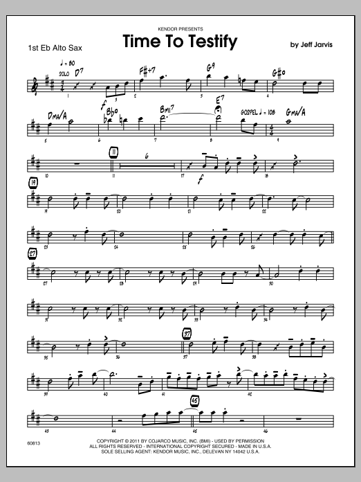 Time To Testify - Alto Sax 1 (Jazz Ensemble) von Jarvis