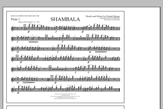 Shambala - Flute 1 (Marching Band) von Jay Dawson