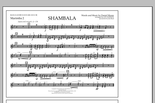 Shambala - Marimba 2 (Marching Band) von Jay Dawson